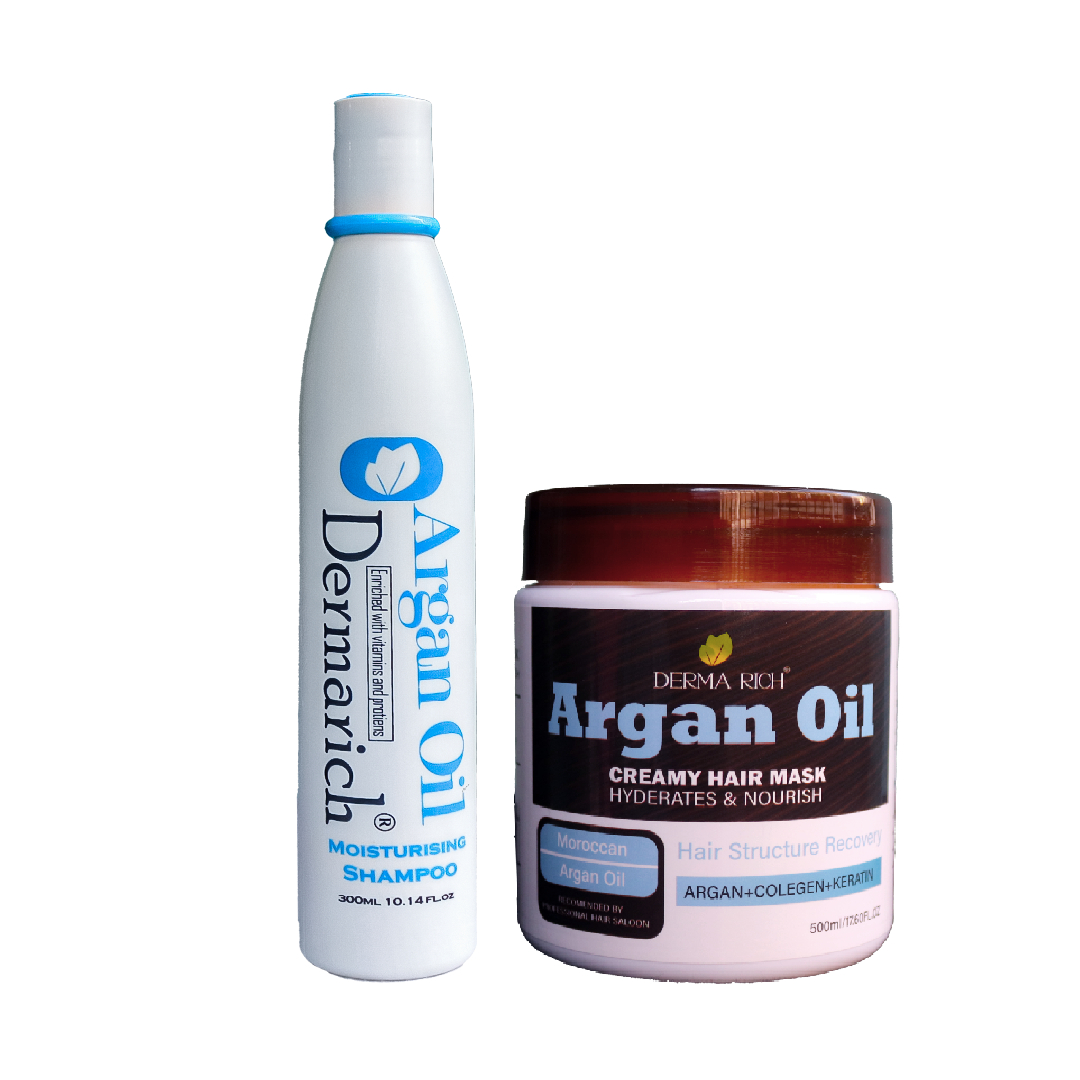 Argan Oil Hair Therapy Set – Shampoo & Mask Duo