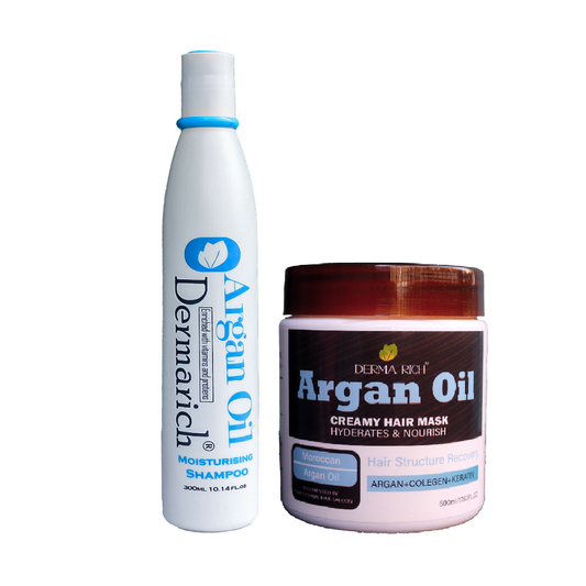 Argan Oil Hair Therapy Set – Shampoo & Mask Duo