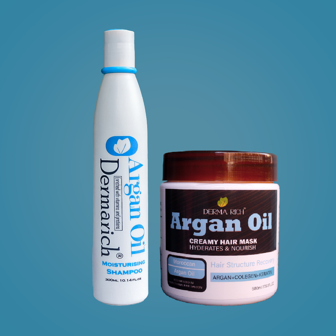 Argan Oil Hair Therapy Set – Shampoo & Mask Duo