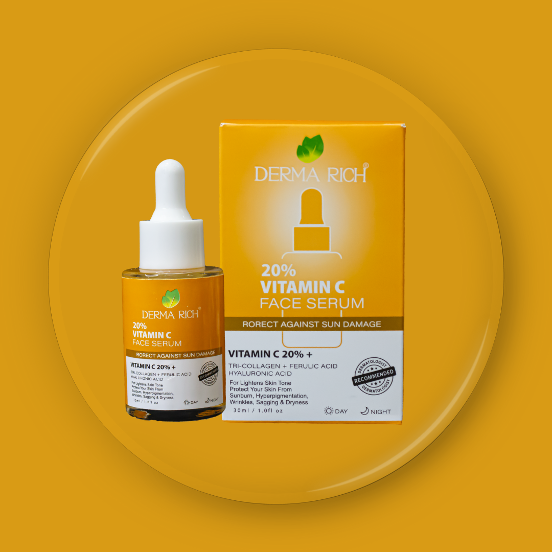 20% Vitamin C Face Serum with Collegen, Ferulic Acid and Hyaluronic Acid