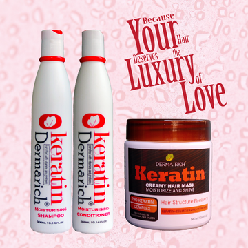 How Keratin Shampoo, Conditioner & Mask Repair Dry and Frizzy Hair