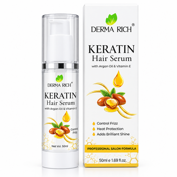 Derma Rich Keratin Hair Serum with Argan Oil & Vitamin E – 50ml
