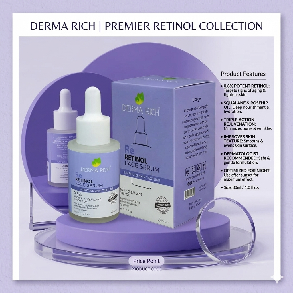 Retinol Face Serum – 0.8% Advanced Anti-Aging Formula