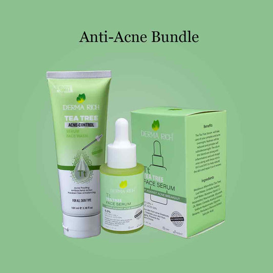 Derma Rich Tea Tree Acne Control Bundle – Face Wash & Serum