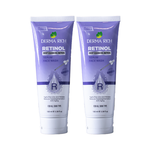 Retinol Face Wash For Anti Aging, Reduce Fine Lines & Wrinkles (Pack of 2)
