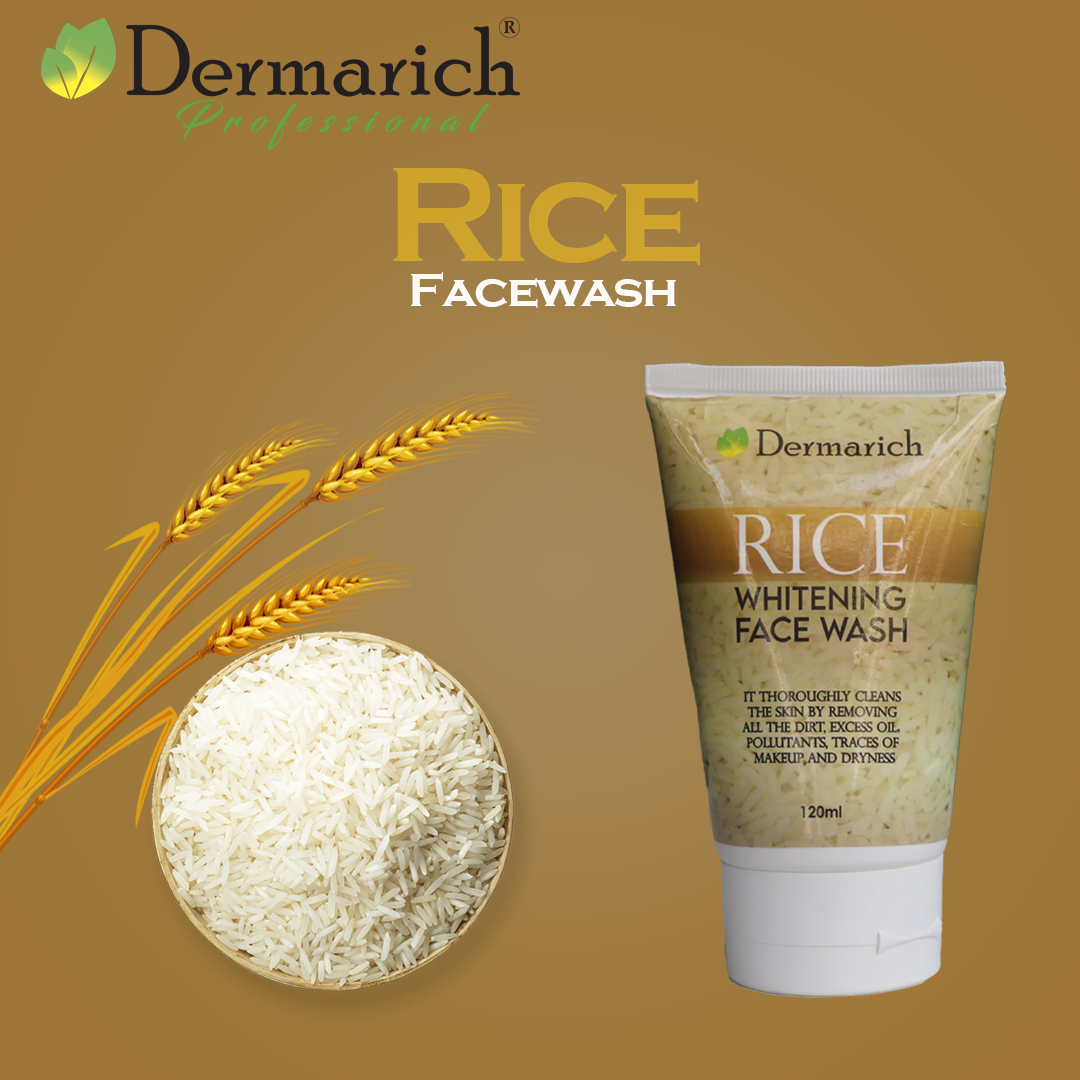 Dermarich Rice Extract Whitening Face Wash 120ML