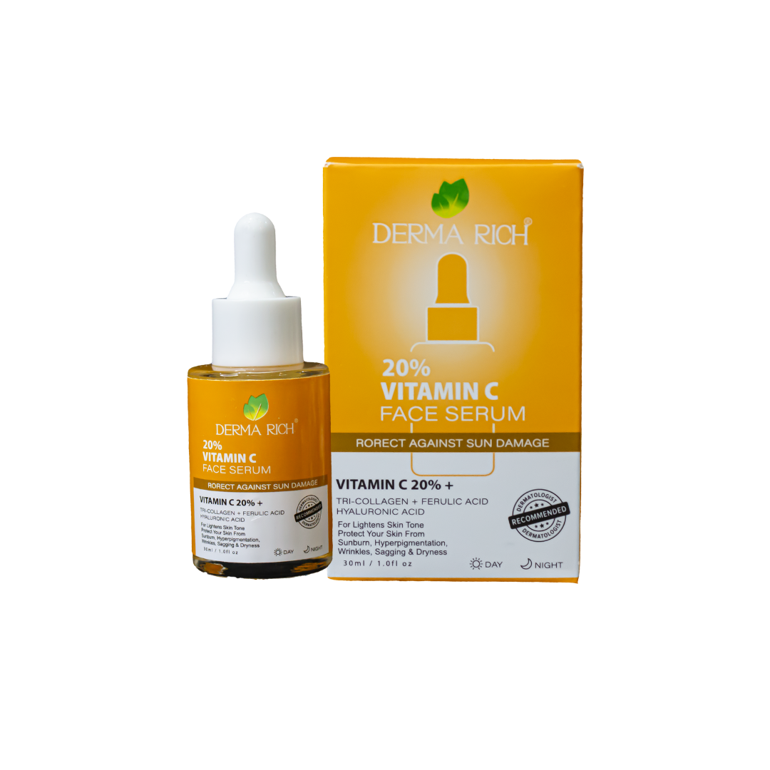 20% Vitamin C Face Serum with Collegen, Ferulic Acid and Hyaluronic Acid